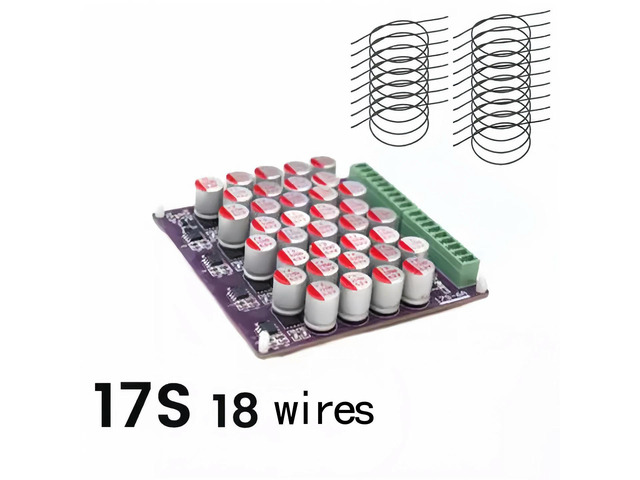 17S 6A Lithium High-Current Capacitive Active Equalization Board with High Precision and Low Heat Generation
