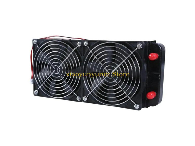 Aluminum Computer Radiator Water Cooling Cooler 2 Fans 240mm For CPU Heatsink