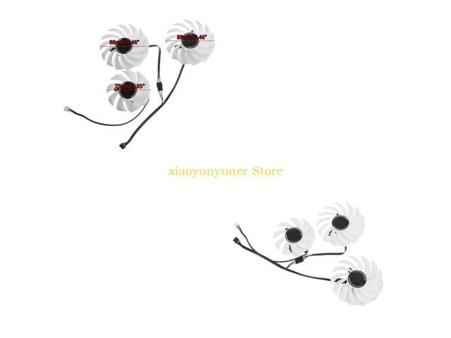 3PCS 4Pin Cooler Fan For COLORFUL RTX3060 3080 3070 3060Ti iGame Ultra-OC White