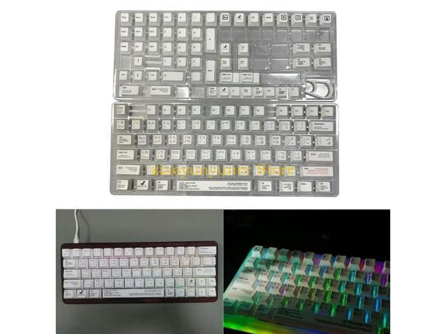 129Keys/set Profile Programmer Keycap PBT DyeSublimations Caps 6.25U For Mechanical Keyboards DZ60
