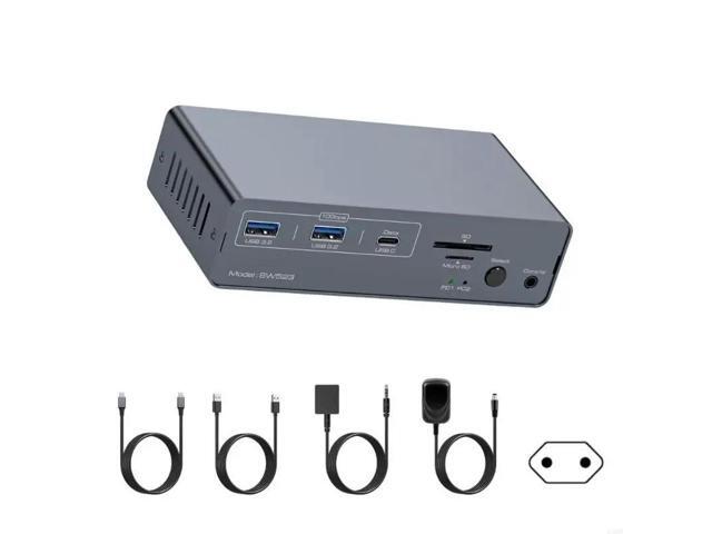 13 in 1 KVM Docking Station for Double Monitors DP4K120hz USB C Fast Speed 45BD