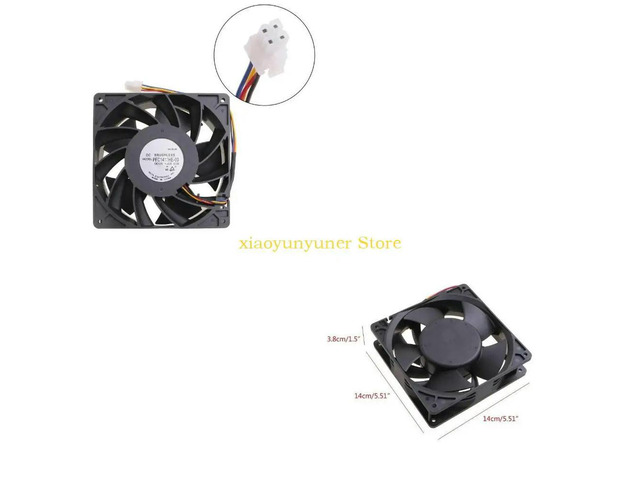 140x140x38mm 12v Ball Bearing Fan for Delta PFC1412HE-00 140mm High 7000RPM Speed Air FLow Miner Dual Ball Cooling Fans