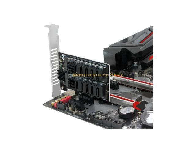 M.2 Adapter Card 10 PCIe Slots 6Gbps Speed Optimized Space Utilization