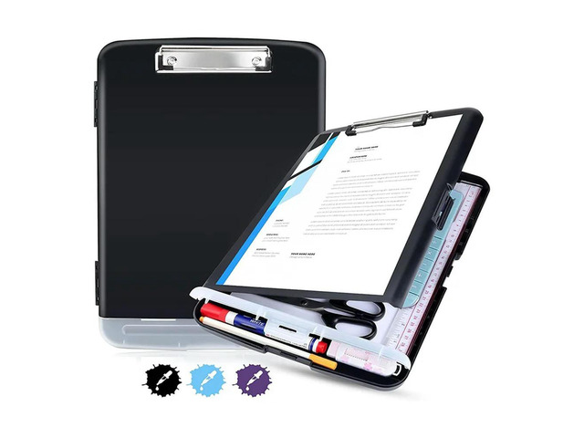 Clipboards With Heavy Duty,8.5X11clip Boards With Low Profile Clip,Side Opening,A4 Size For Office, School And Home