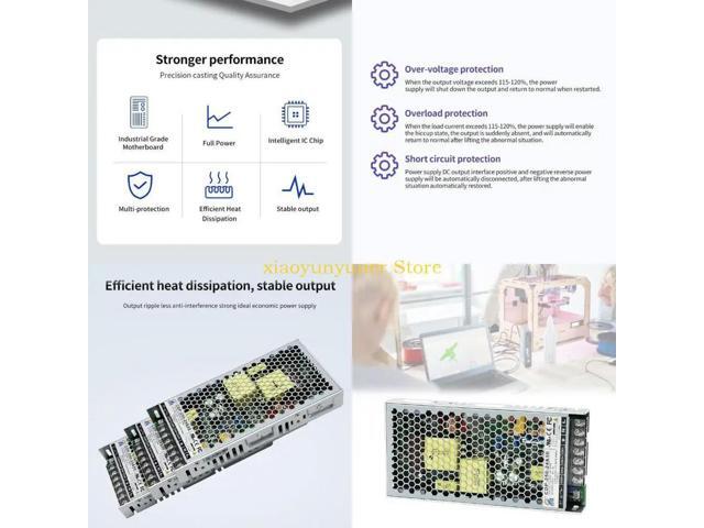 Upgraded 250 24 & 50 3D Printer Power Supply Dual Output 110V 240V Re