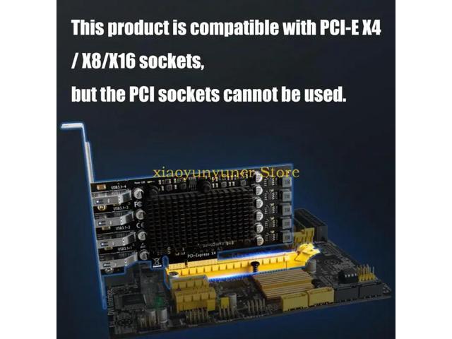 10Gbps USB3.2 PCIE Expansion Card 4 Port USB3.2 Adapter External Controller PCIE Extender PCIE Card for Desktop PC