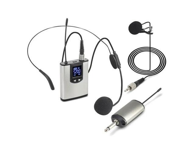 UHF Lavalier Microphone System With Bodypack Transmitter For Lectures Interviews Vlog And Live Recording