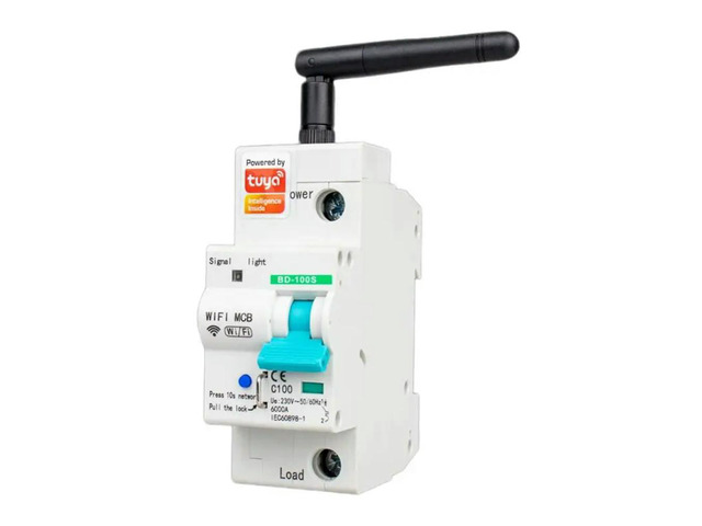 Tuya Circuit Breaker Life Timer Voice Remote Control Overload Short Circuit Protection 1P