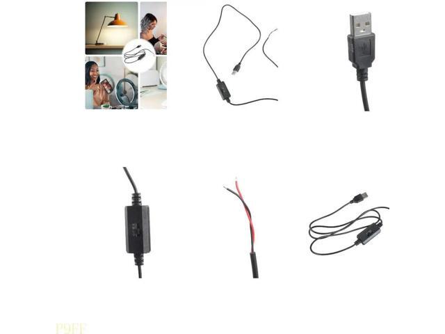 3-Speed Adjustable USB to 2Pin Bare Wire Fan Controller Cable With Switching