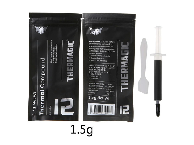 ZF-12 High Performance Thermal Conductive Grease Paste 1.5g for In-tel Processor CPU GPU Cooler Cooling Fan Compound Heatsink