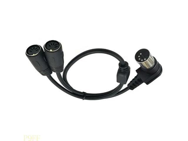 Angled 5Pin Male Double 5Pin Female DIN Audios Splitter Cable For Equipment