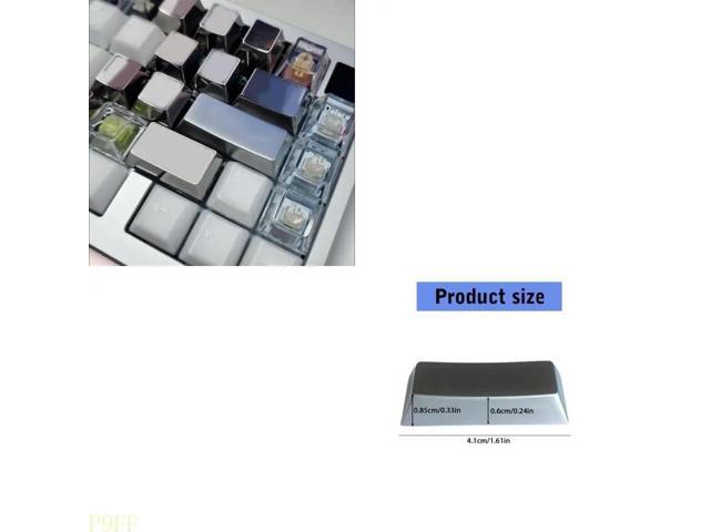 l Keycap Silver Glossy Zinc Alloy Keycaps for Mechanical Keyboards
