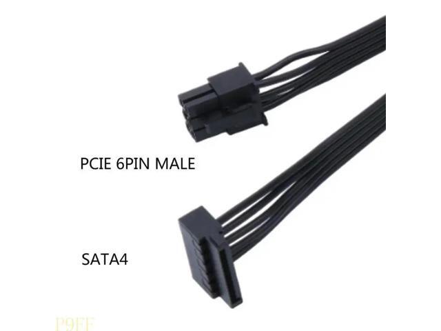 6PIN to 4x SATA Power Module Cable for RM850x RM1000x RM550x RM650x RM750x Modular Power Supply