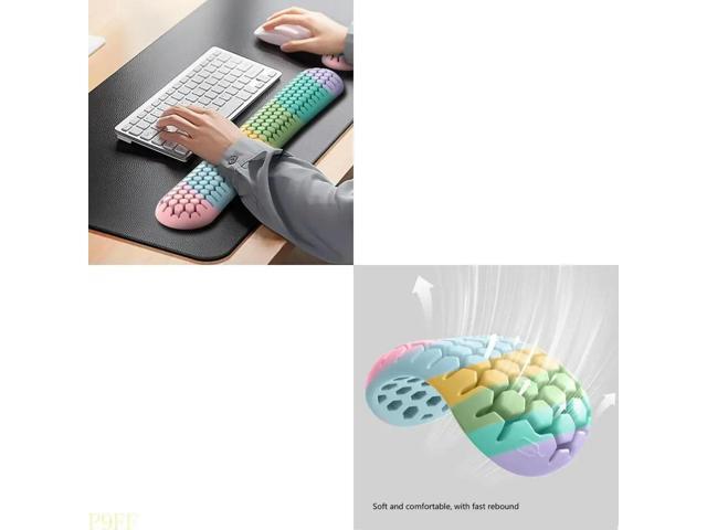 Colorful Memory Foam Mouse Pad Keyboards Hand Rest Keyboards Wrist Rest Cushion