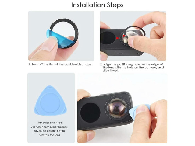 Lens Guards Camera Body Sticky Protector Cover Kits Lens Cap With Adhesive For Insta 360 ONE X2