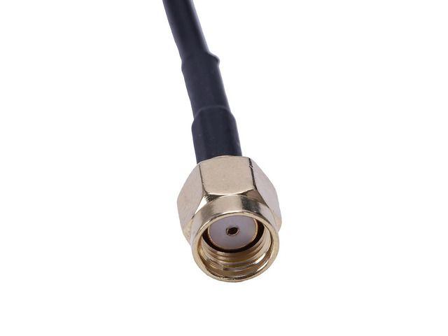 2Pcs 10M Black RP-SMA Male To Female Antenna Connector Extension Cable