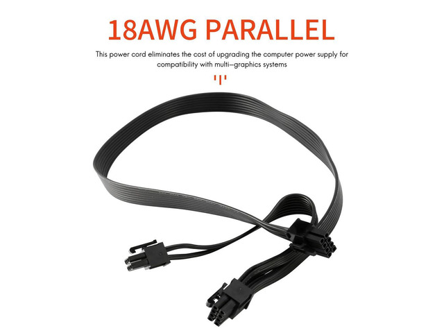PCI Express 8Pin To Dual 6+2Pin Power Supply Cable Pcie 8 Pin 1 To 2 Spliter Cable For RM/HX/CX-M Series