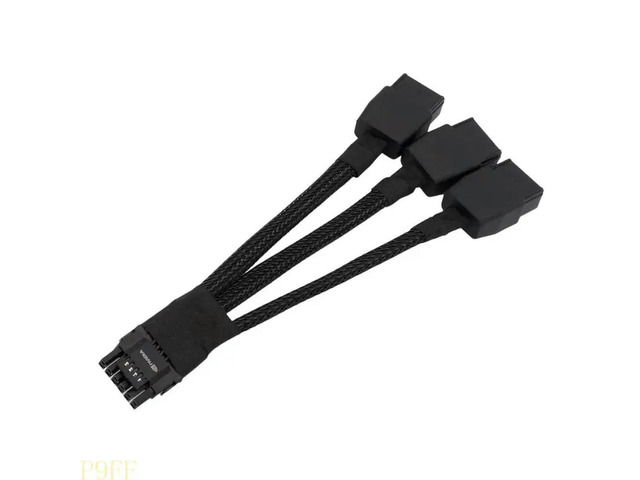 Powerful 600W PCIe 3x 8Pin Female To 16Pin Graphics Card Power Cable 12VHPW For Gaming PC Builds