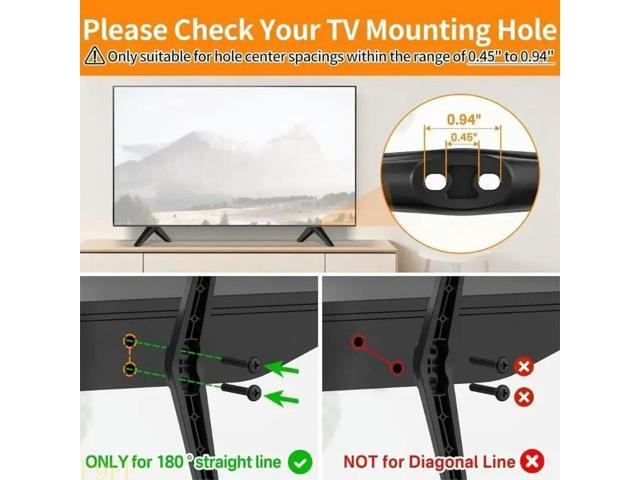 Adjustable Height and Base for 60 to 65inch No Drilling Required