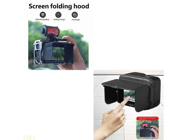 Quick Release Cover for Camera LCD Screen with Sun Shade and Protector Foldable Lightweight Outdoor Photography
