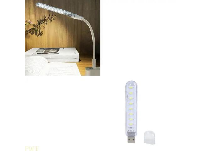 Dimmable 8 LED USB Desk Light With Clear Housing Wide Compatibility Led Lamp