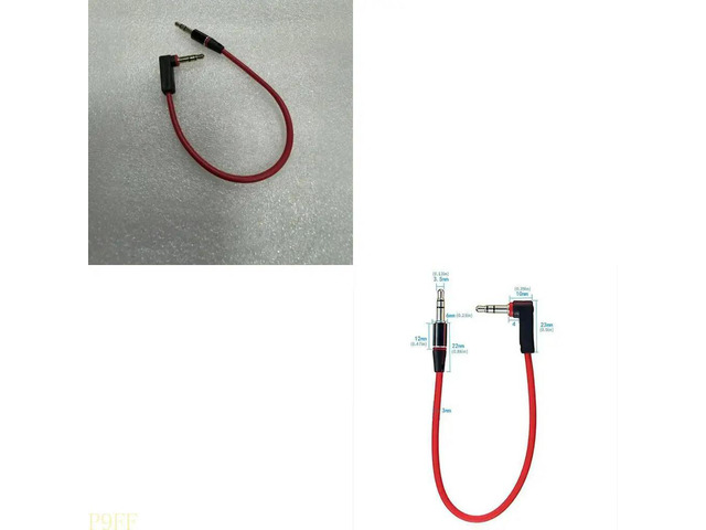 Short Auxiliary Cable Angled Connectors Nylon Braided Shielding Universal Device Compatibility