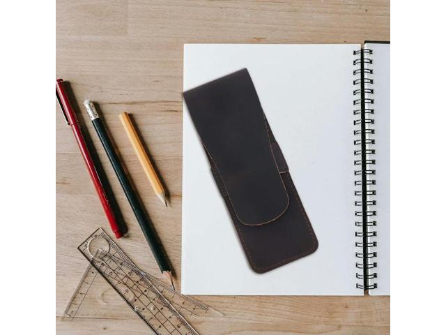 Handmade Leather Pencil Bag Cowhide Fountain Pen Case Holder Vintage Retro Accessories For Travel Journal