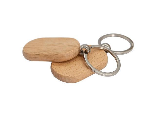 Blank Wooden Key Tag Key Diy Wood Keychains Key Wood Engraving Blanks 20 Pack