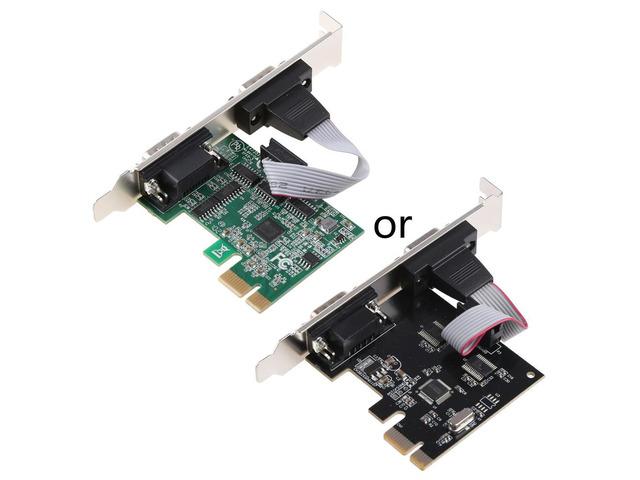 PCIe Dual Serial Expansion Card Chip AX99100 2 Port Industrial DB9 COM RS232 Converter Adapter Controller for Desktop PC