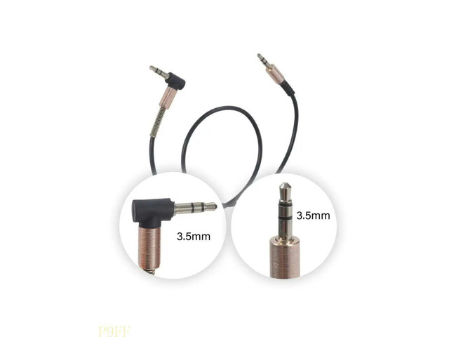 3.5mm 90 Degree Angled To Straight Auditory Cable 50cm Seamless Connection For Headphones Speakers Mobile Devices Laptops