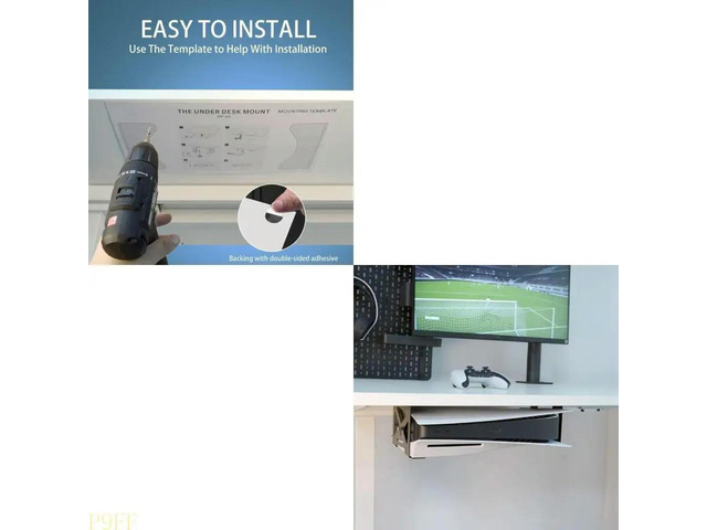 l Consoles Rack Under Desk Consoles & Controller Management Gaming Consoles Holder l Desk Organizers