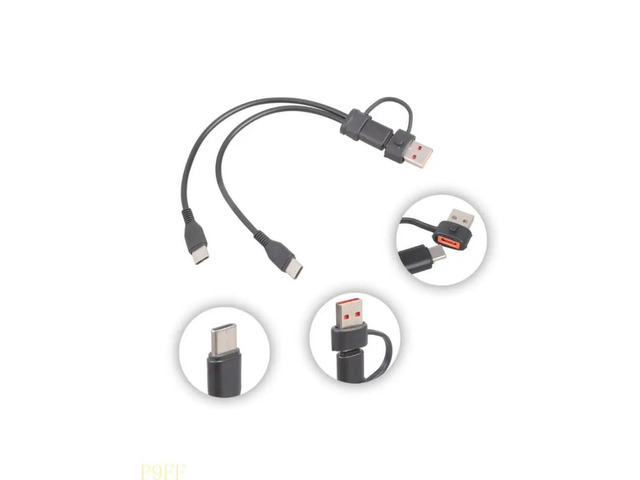 2 in 1 USB C Splitter Charging Adapter Type C+USB to Double USB C Port Hub Power Split Adapter for Mobile Phone