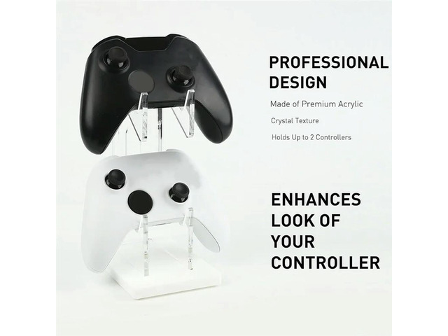 Acrylic Game Controller Holder Game Handle Desk Display Stand For For PS5 PS4 Switch One/Series X Joystick Bracket Whi