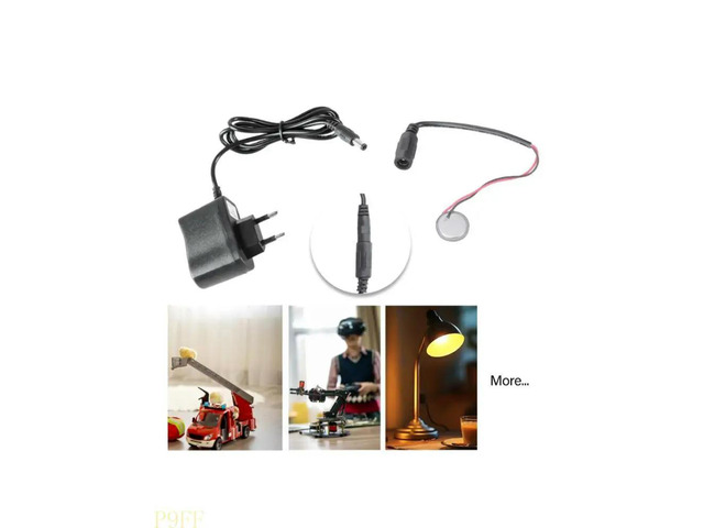 3V Power Supply Adapters Replacement For CR2032 With EU Plugs 108cm Cable