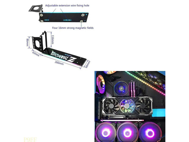 Vertically GPU Bracket Graphics Vertical Installation Holder 5V ARGB Sync
