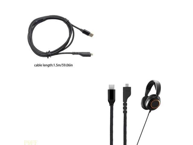 Coppers Cores USB C Headphone Cord Braideds Nylons AntiInterference for Arctis3/5/7