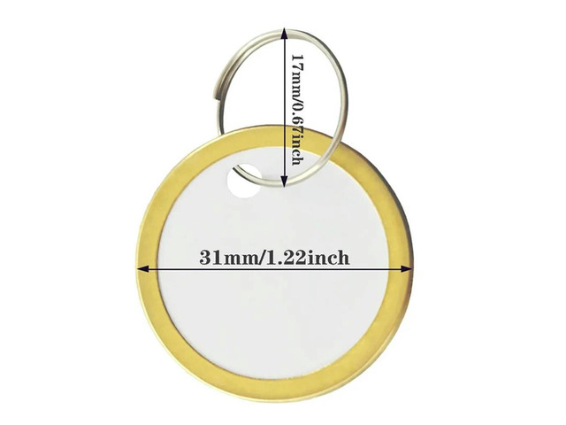 180 PCS l Rim Tags Key Tags With l Rings For Car Keys And Door Keys, White & Gold