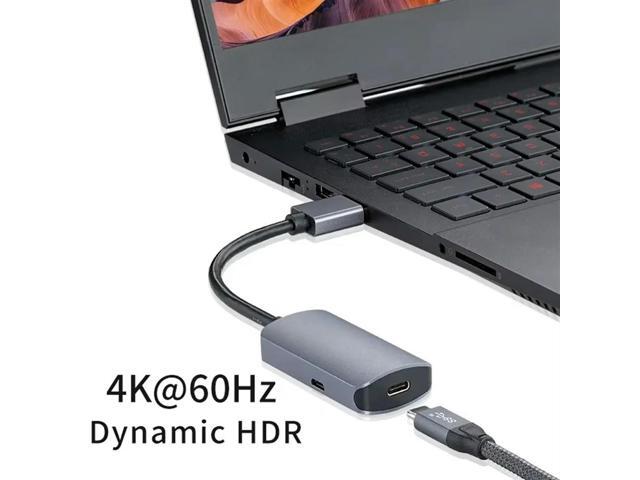 zj-thHDMI-Compatible to USB-C Female Monitor Adapter USB Type C 3.1 Input to HDMI-Compatible Output Converter 4K@60Hz