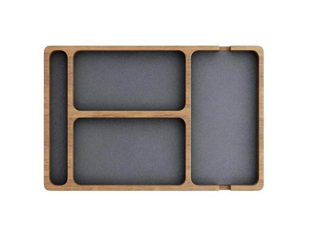Wooden Office Desktop Box Mobile Phone Headphone Debris Box Wooden Tray