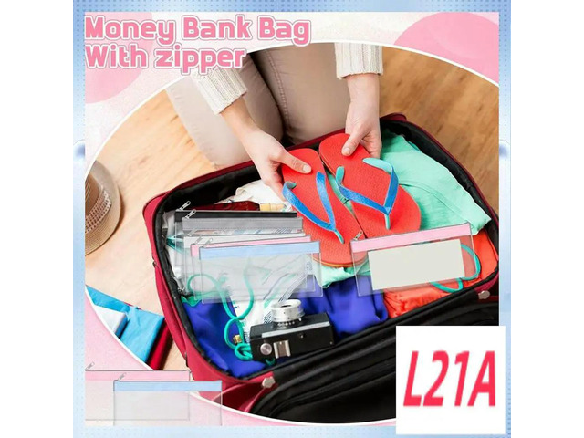 20Pack Money Bags With Zipper For Cash Clear Cash Envelopes Small Money Pouches Bank Deposit Bags Coin Bag For Collector