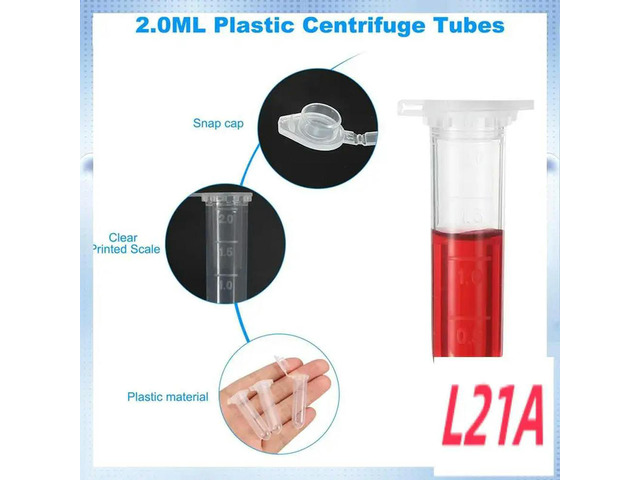 2ML Centrifuge Tubes, 1000 Pcs Round Bottom Centrifuge Tube With Snap Cap And Graduated Marks For Sample