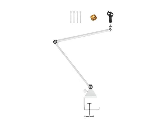 Foldable Mic Suspension 360° Rotatable Microphone Boom Microphone Bracket White