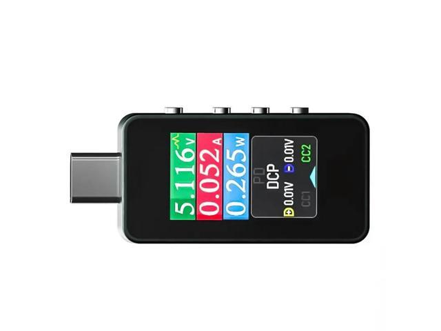 RK-C1 Power Meter Color Screen Fast Charging Tester Voltage Ammeter 8A Gravity-Rotation Tester