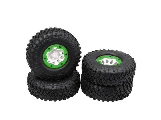 4 PCS SCX10 AX10 Inflatable 114Mm 1.9 Inch Pneumatic Beadlock Tire Wheel For 1/10 RC Crawler Truck Wraith SCX10