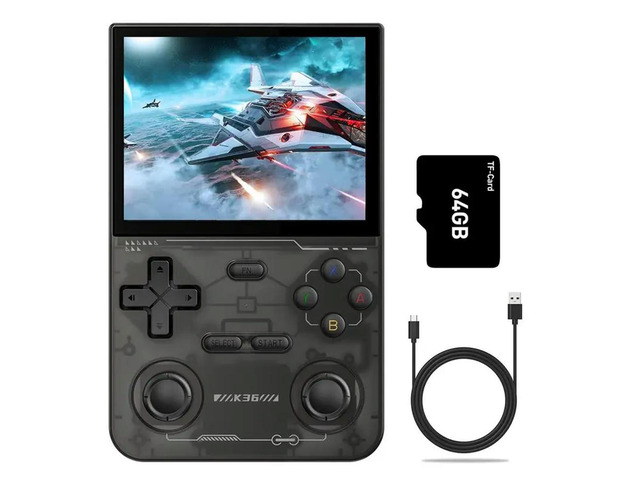 K36 Handheld Retro Game Console 64G 16000+ Games 3.5 Inch 3500Mah Dual Joystick For PSP/MAME/N64 Video Game Player B