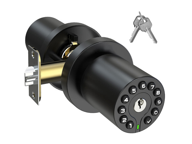 Keypad Door Knob with Key,Keyless Entry Door Lock, Code Locks Door Knob, Auto Lock,50 User Code,Easy to Install,for...