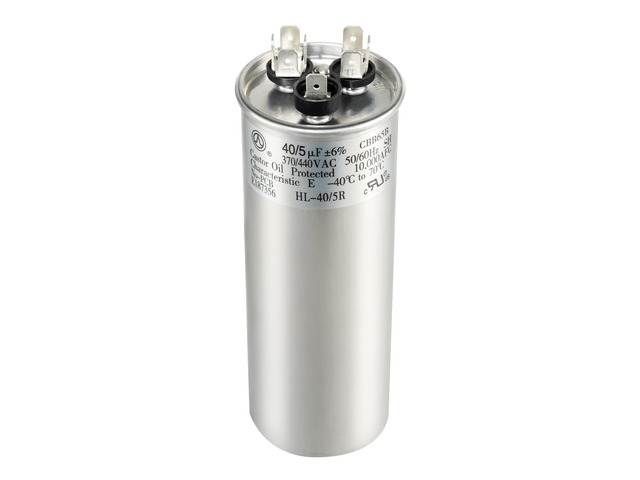 40+5 uF 40/5 MFD ±6% 370V/440VAC CBB65 Dual Run Circular Start Capacitor for Heat Pump Air ConditionerTen Years of Coverage