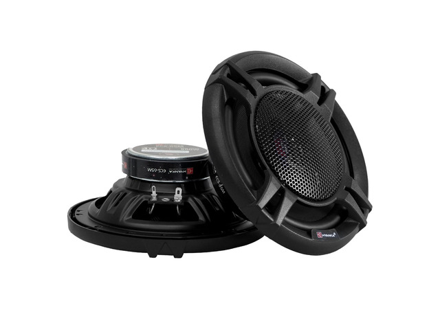 ECS-65M 6.5-Inch 2-Way Coaxial Car Speakers, 350W Peak, Pair Full-range door speakers with installation hardware for upgrading stereo sound in...