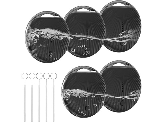 Air Tracker 5 Pack Work with Apple Find My APP, Item Finders with Sound, Keys Finder and Item Locator for Luggage, Backpack, Suitcases, Replaceable...