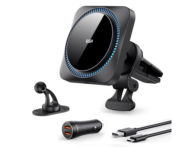 ESR for MagSafe Car Mount Charger with CryoBoost, with 36W Car Adapter Magnetic Wireless Car Charger, for MagSafe Car Charging, for iPhone 17-12,...